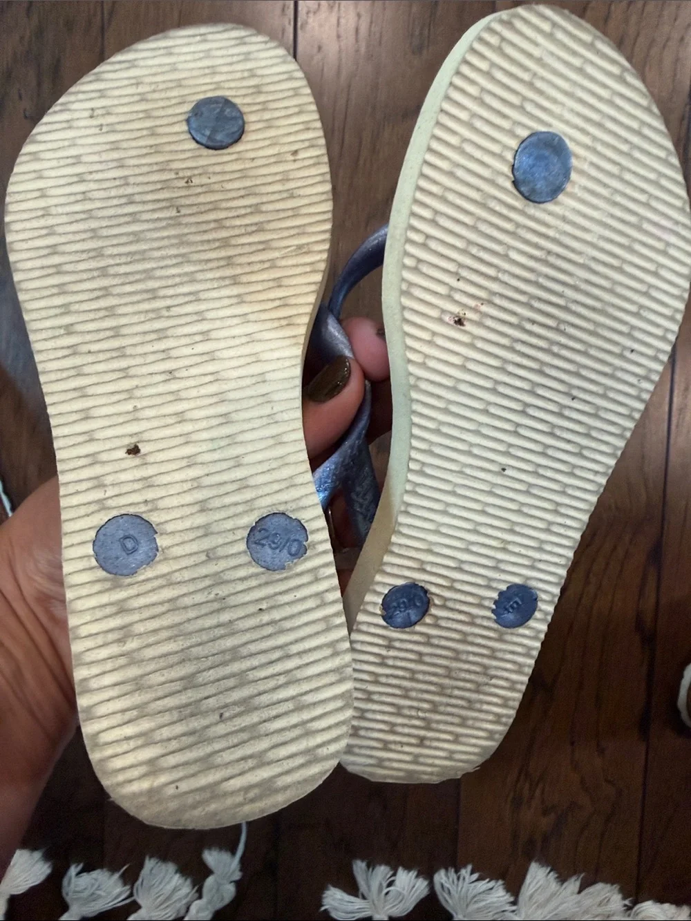Havaianas Kids Blue & Pink Lilo & Stitch Tropical Flip Flops 13C/1Y